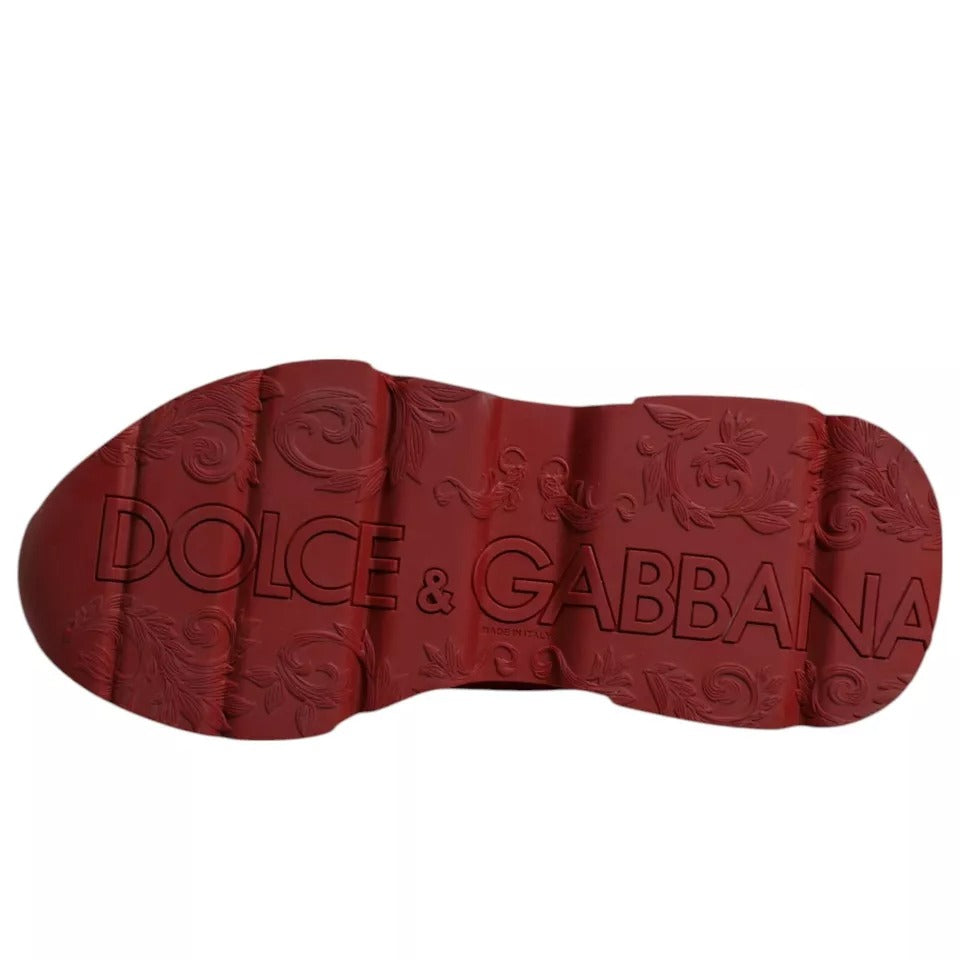 Dolce &amp; Gabbana Rode Leren Daymaster Lage Sneakers