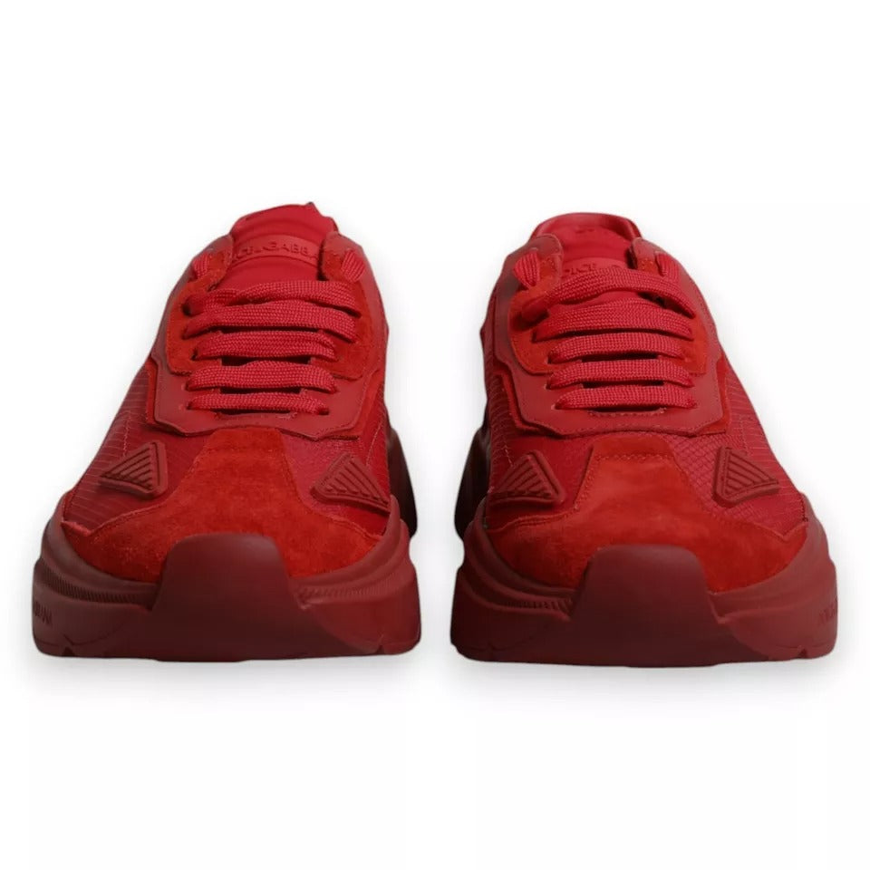 Dolce &amp; Gabbana Rode Leren Daymaster Lage Sneakers