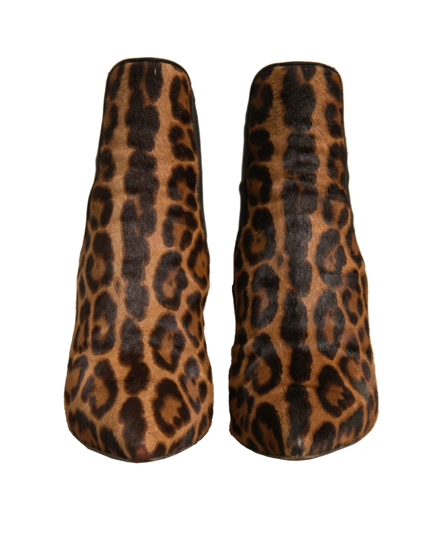 Dolce &amp; Gabbana Bruine Luipaard Leren Stretch Hakken Laarzen