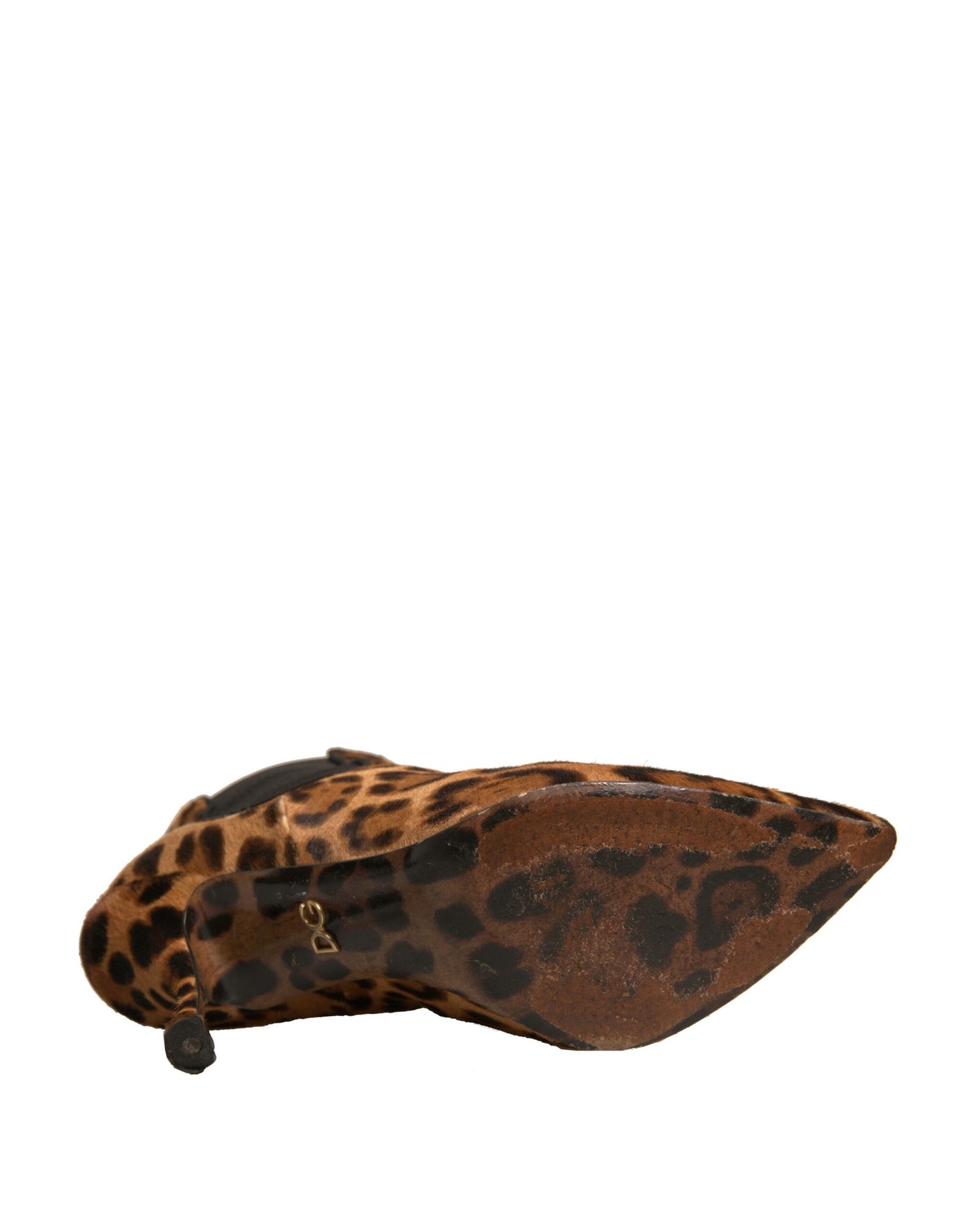Dolce &amp; Gabbana Bruine Luipaard Leren Stretch Hakken Laarzen