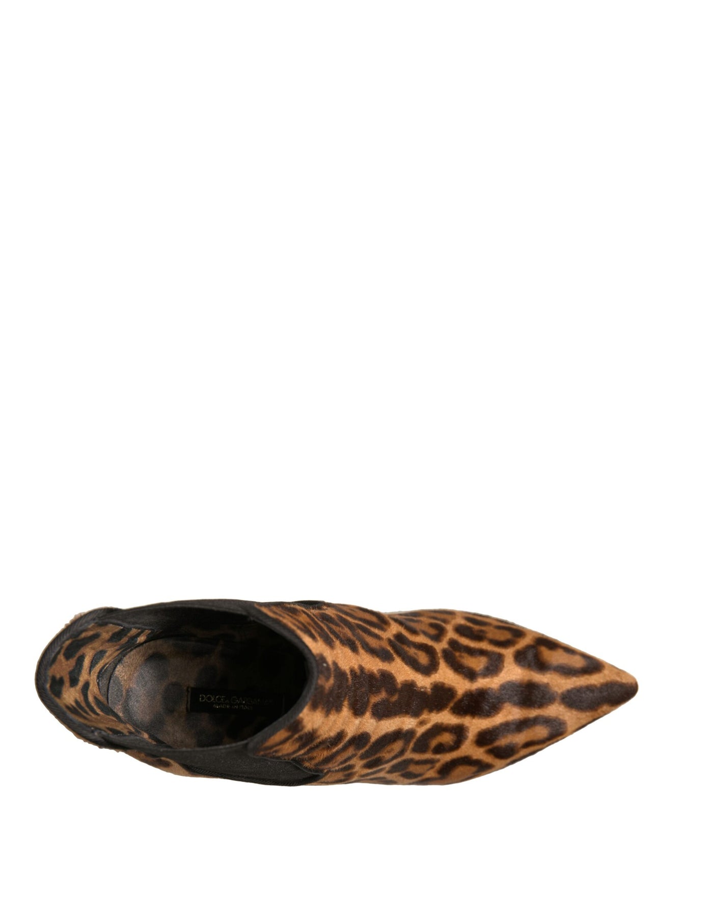 Dolce &amp; Gabbana Bruine Luipaard Leren Stretch Hakken Laarzen