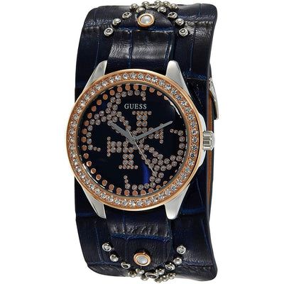 Guess Blauw Leren Horloge