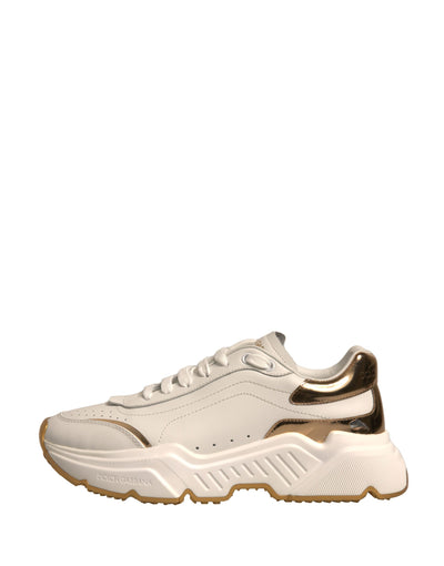 Dolce &amp; Gabbana White Gold Daymaster Low Top Sneakers Schoenen
