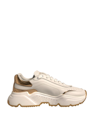 Dolce &amp; Gabbana White Gold Daymaster Low Top Sneakers Schoenen
