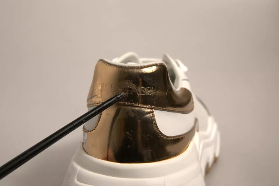 Dolce &amp; Gabbana White Gold Daymaster Low Top Sneakers Schoenen