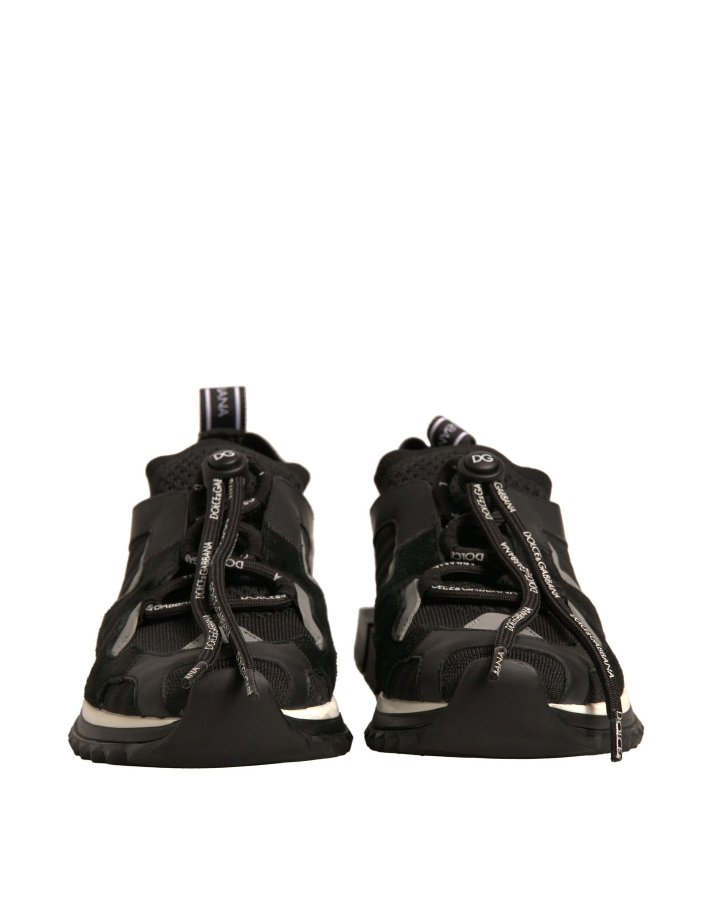 Dolce &amp; Gabbana Zwarte Mesh Sorrento Trekking Sneakers Schoenen
