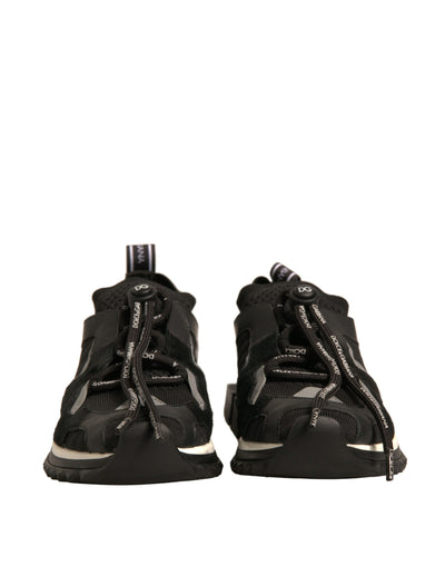 Dolce &amp; Gabbana Zwarte Mesh Sorrento Trekking Sneakers Schoenen