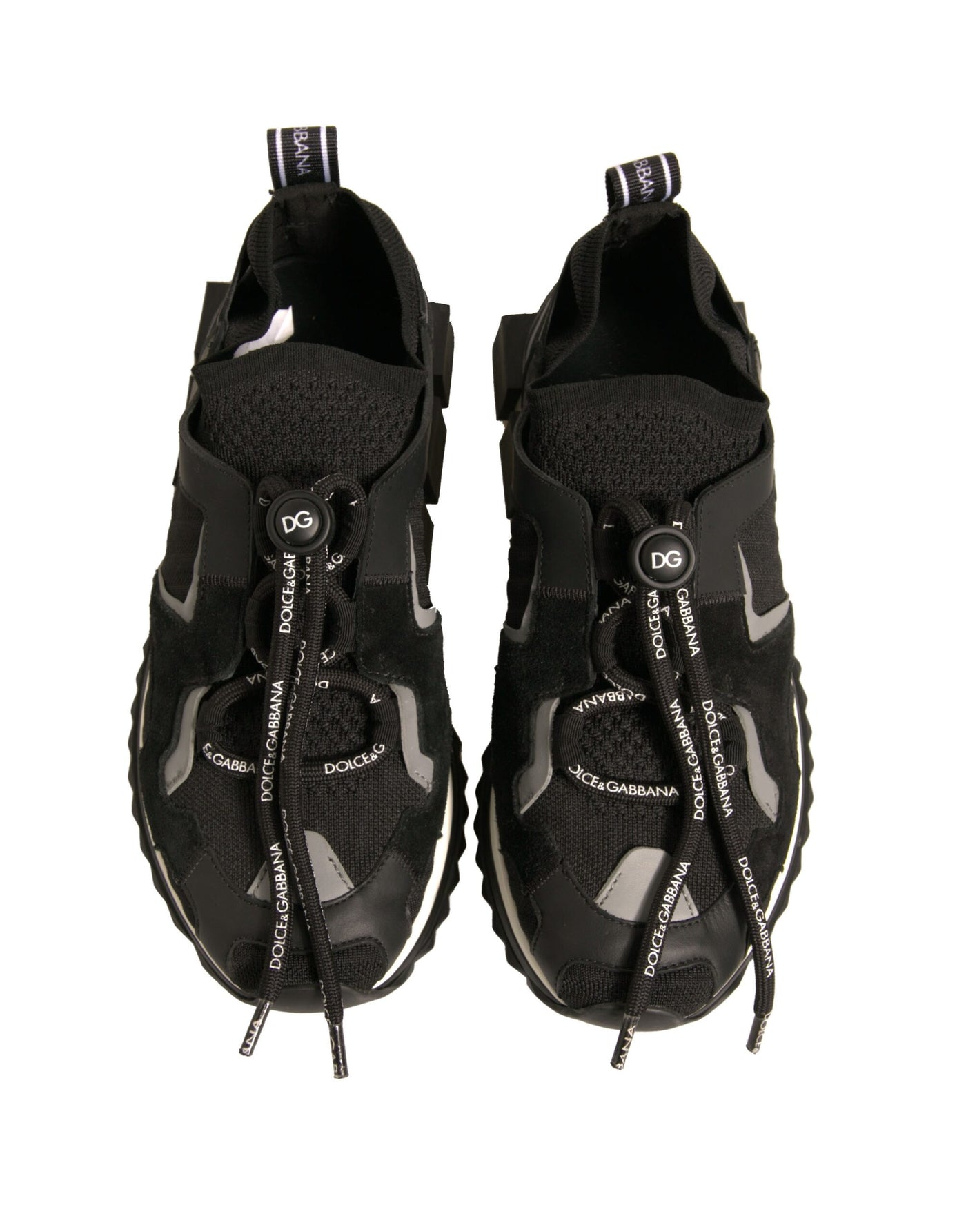 Dolce &amp; Gabbana Zwarte Mesh Sorrento Trekking Sneakers Schoenen