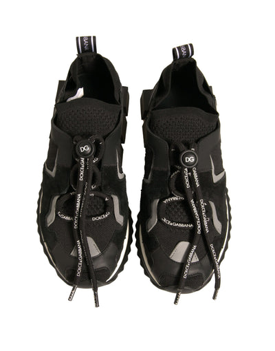 Dolce &amp; Gabbana Zwarte Mesh Sorrento Trekking Sneakers Schoenen