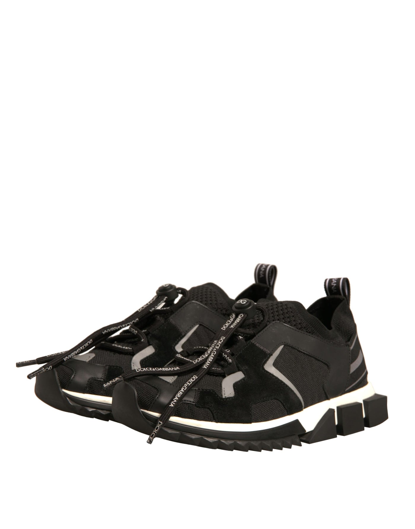 Dolce &amp; Gabbana Zwarte Mesh Sorrento Trekking Sneakers Schoenen