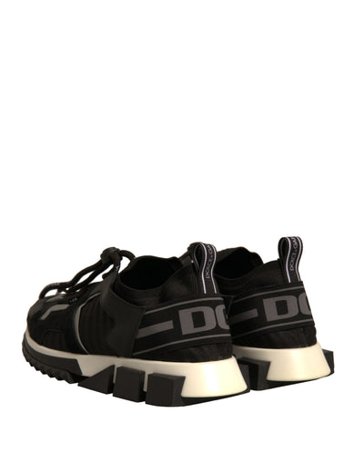 Dolce &amp; Gabbana Zwarte Mesh Sorrento Trekking Sneakers Schoenen