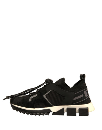 Dolce &amp; Gabbana Zwarte Mesh Sorrento Trekking Sneakers Schoenen