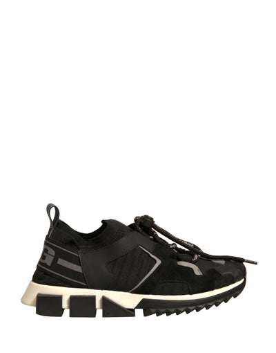 Dolce &amp; Gabbana Zwarte Mesh Sorrento Trekking Sneakers Schoenen