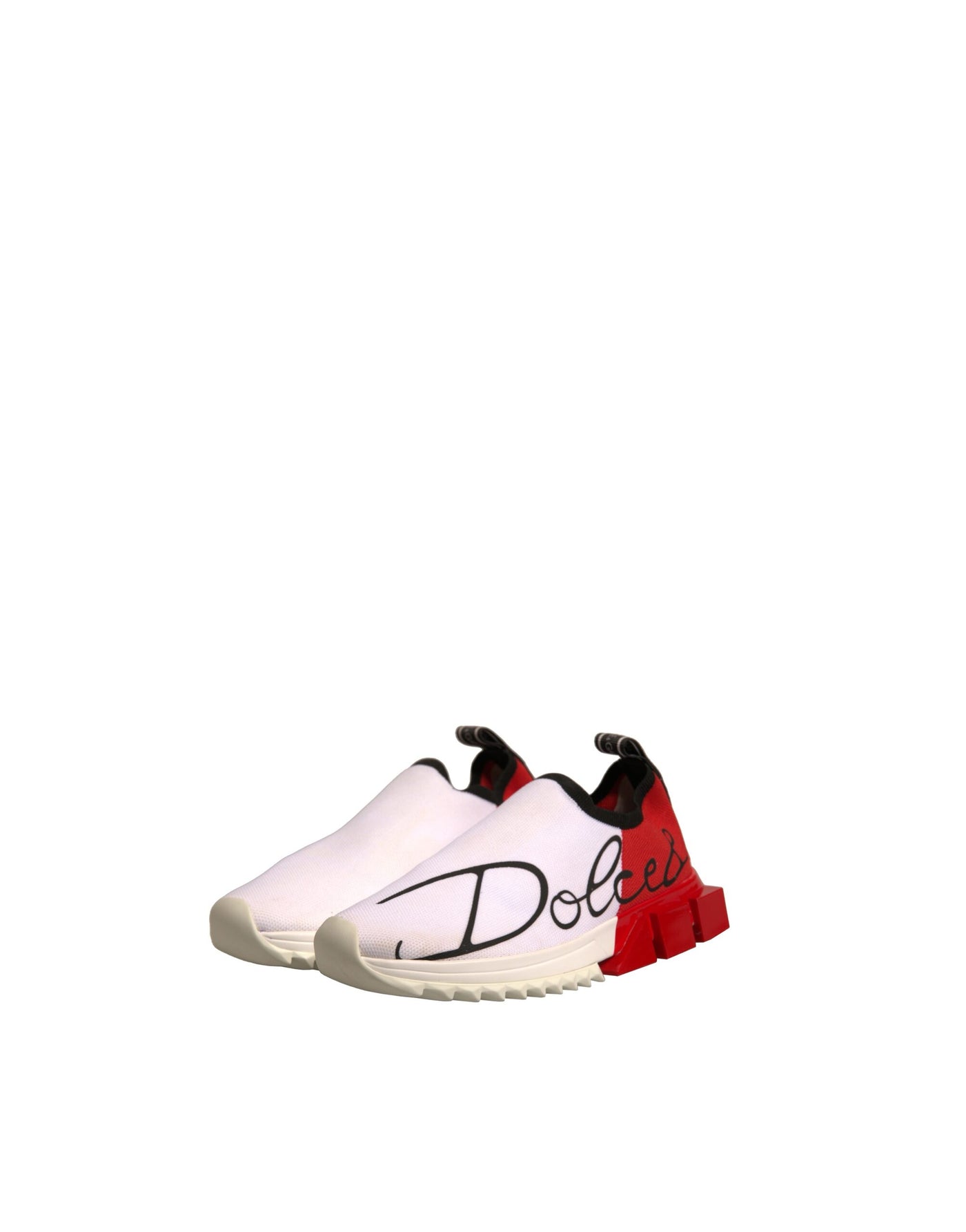 Dolce &amp; Gabbana Wit Rode Lage Top Sorrento Sneakers Schoenen