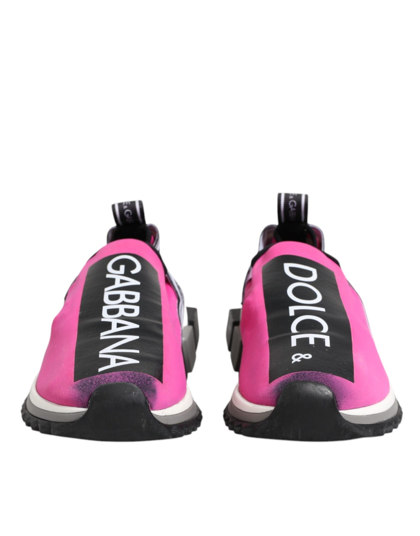 Dolce &amp; Gabbana Fuchsia Witte Slip On Sorrento Sneakers Schoenen