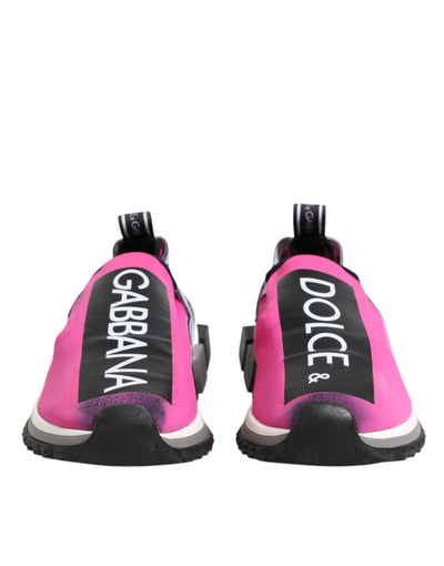 Dolce &amp; Gabbana Fuchsia Witte Slip On Sorrento Sneakers Schoenen