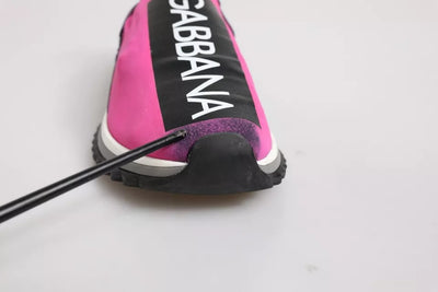 Dolce &amp; Gabbana Fuchsia Witte Slip On Sorrento Sneakers Schoenen