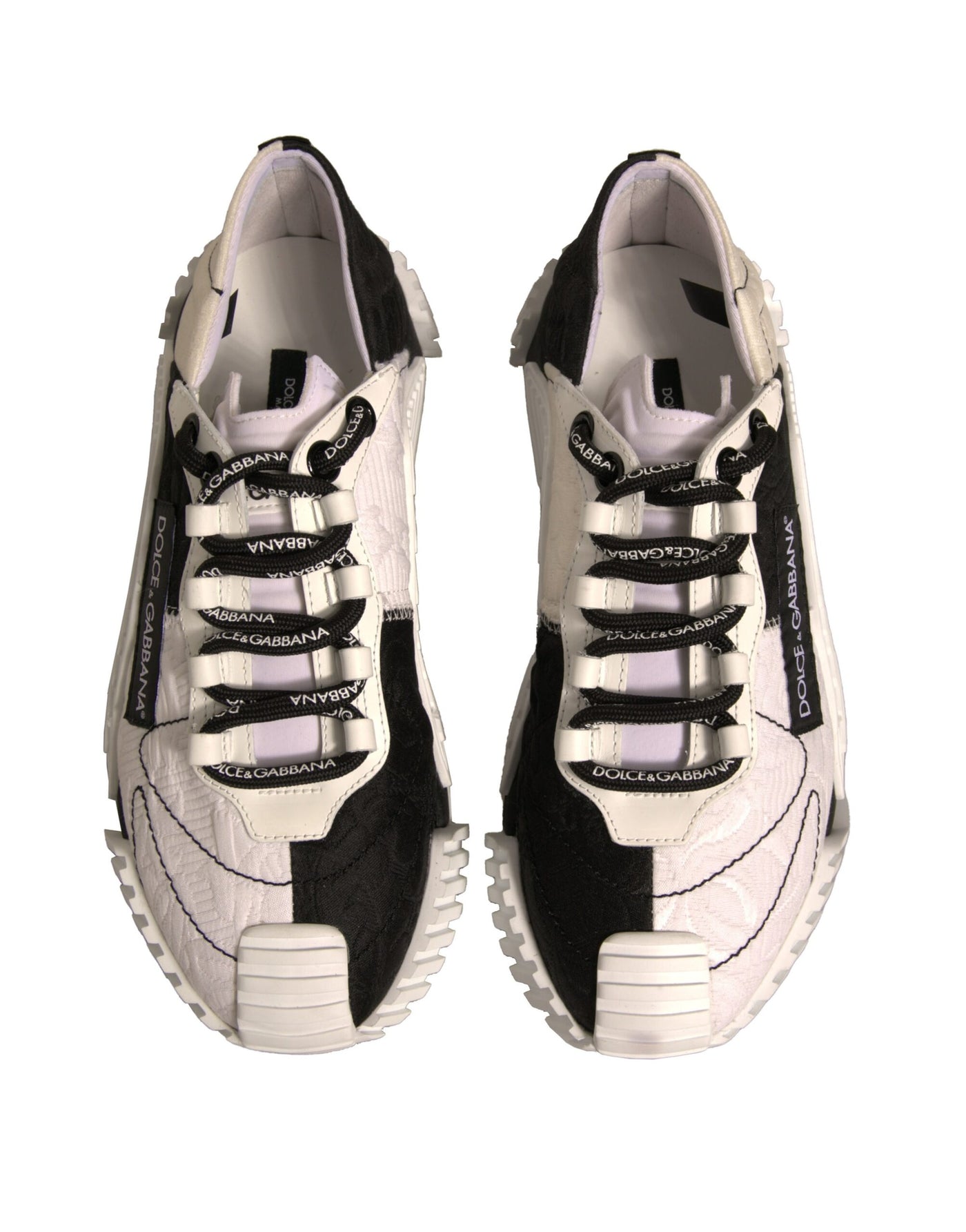 Dolce &amp; Gabbana Witte Zwarte NS1 Lage Sport Sneakers Schoenen