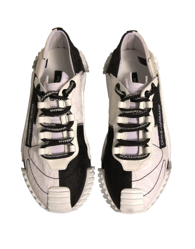 Dolce &amp; Gabbana Witte Zwarte NS1 Lage Sport Sneakers Schoenen