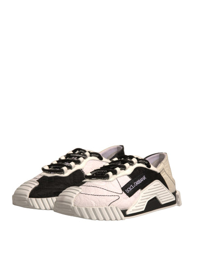 Dolce &amp; Gabbana Witte Zwarte NS1 Lage Sport Sneakers Schoenen