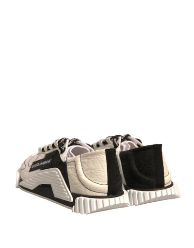 Dolce &amp; Gabbana Witte Zwarte NS1 Lage Sport Sneakers Schoenen