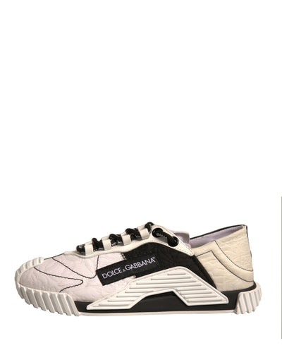 Dolce &amp; Gabbana Witte Zwarte NS1 Lage Sport Sneakers Schoenen