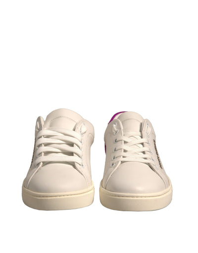 Dolce &amp; Gabbana witte suède lage sneakers