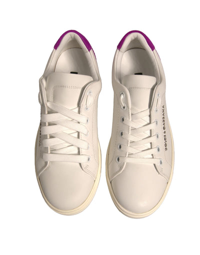 Dolce &amp; Gabbana witte suède lage sneakers