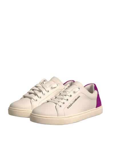 Dolce &amp; Gabbana witte suède lage sneakers