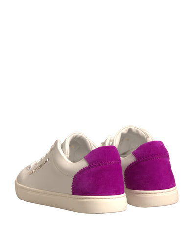 Dolce &amp; Gabbana witte suède lage sneakers