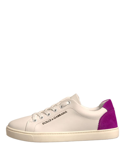 Dolce &amp; Gabbana witte suède lage sneakers