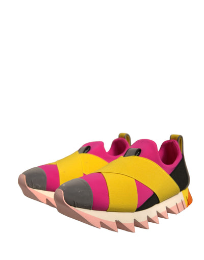 Dolce &amp; Gabbana Multicolor Neoprene Elastische Ibiza Sneakers Schoenen