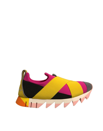 Dolce &amp; Gabbana Multicolor Neoprene Elastische Ibiza Sneakers Schoenen