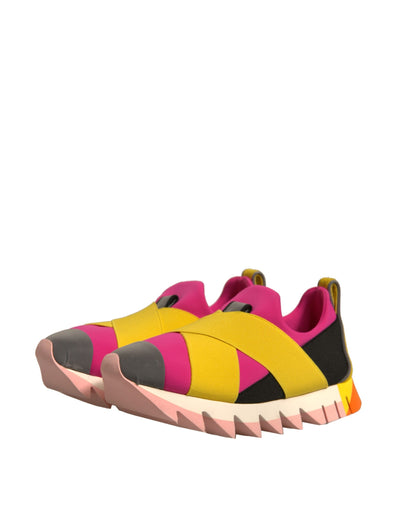 Dolce &amp; Gabbana Multicolor Neoprene Elastische Ibiza Sneakers Schoenen