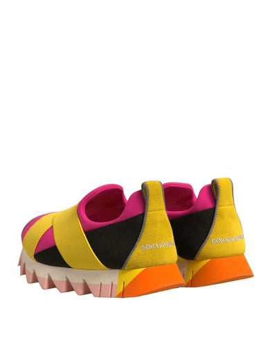 Dolce &amp; Gabbana Multicolor Neoprene Elastische Ibiza Sneakers Schoenen