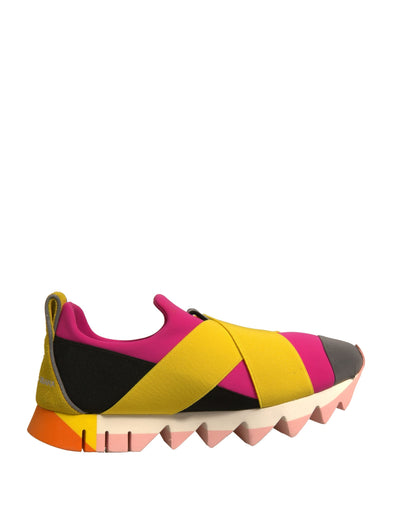 Dolce &amp; Gabbana Multicolor Neoprene Elastische Ibiza Sneakers Schoenen