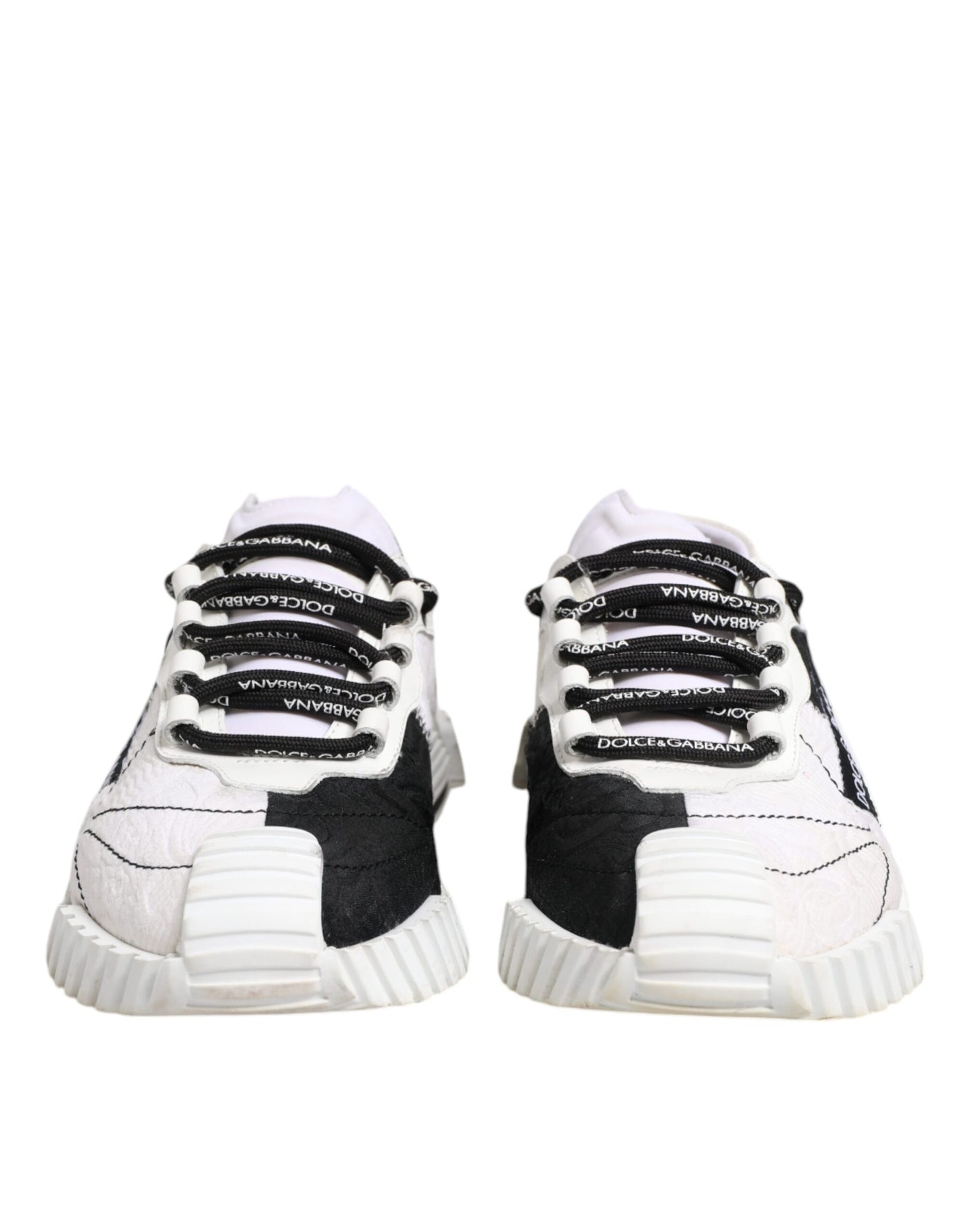 Dolce &amp; Gabbana Witte Zwarte NS1 Lage Sneakers Schoenen