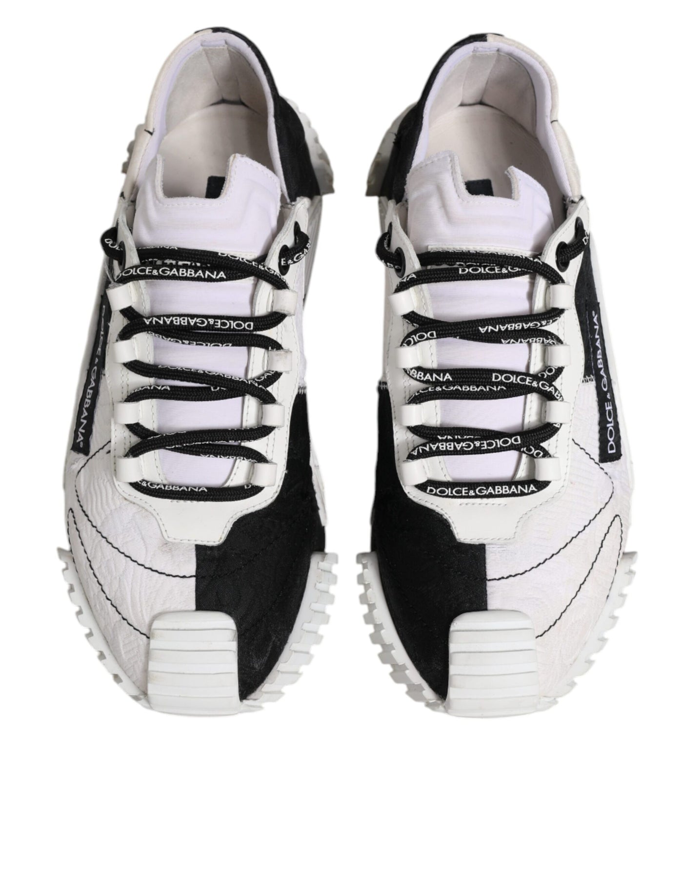 Dolce &amp; Gabbana Witte Zwarte NS1 Lage Sneakers Schoenen