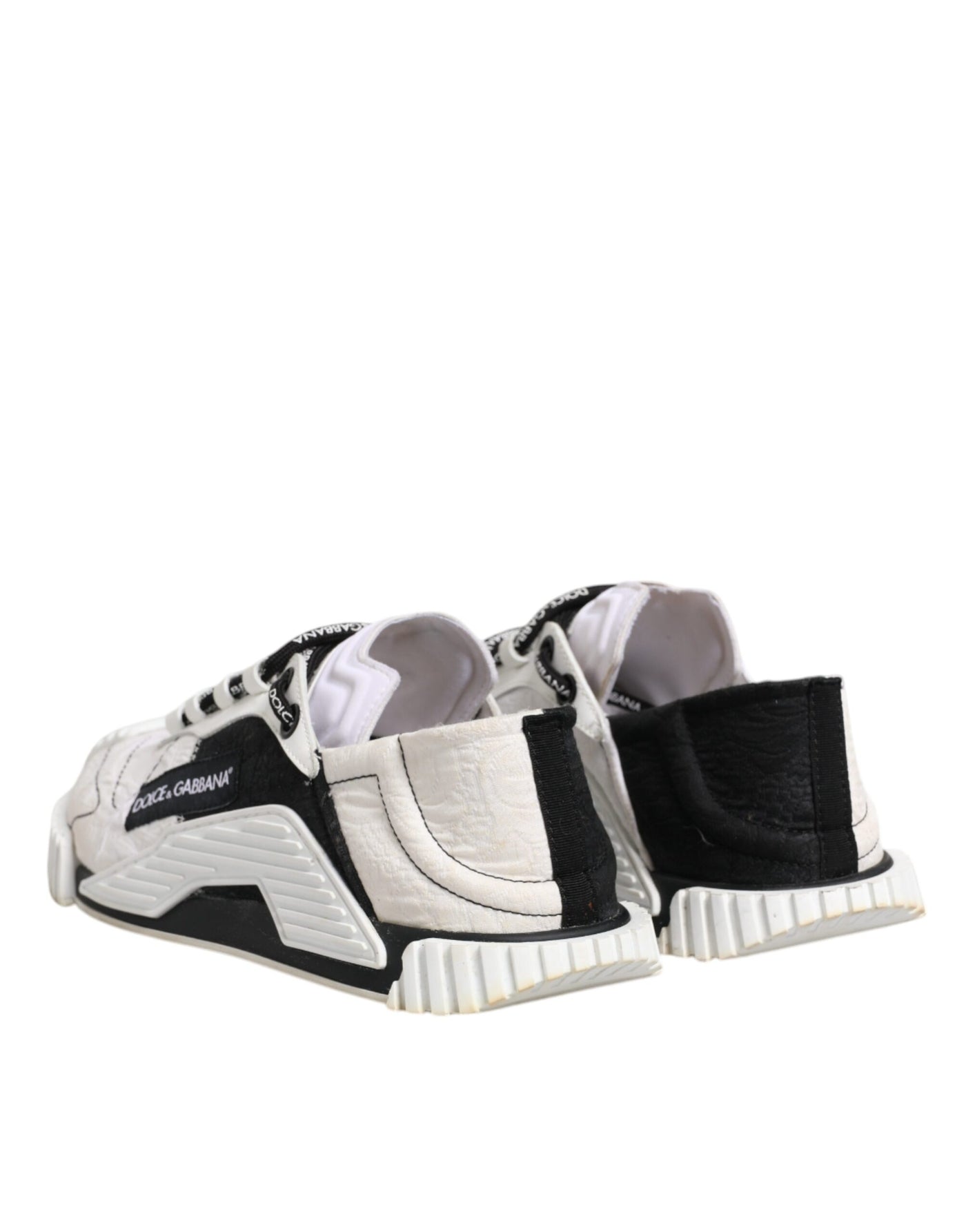 Dolce &amp; Gabbana Witte Zwarte NS1 Lage Sneakers Schoenen