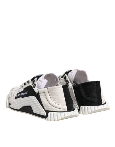 Dolce &amp; Gabbana Witte Zwarte NS1 Lage Sneakers Schoenen