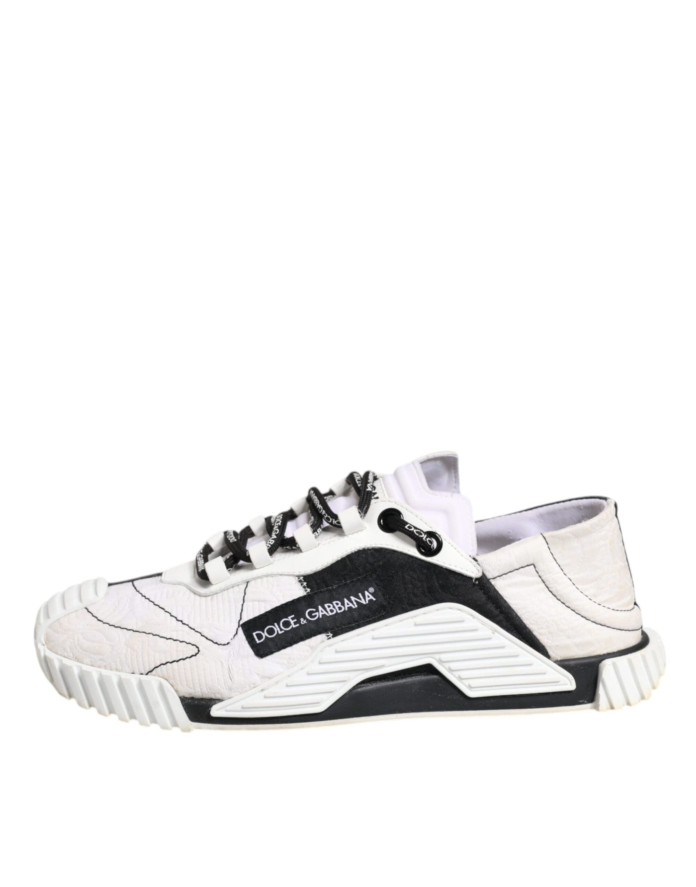 Dolce &amp; Gabbana Witte Zwarte NS1 Lage Sneakers Schoenen