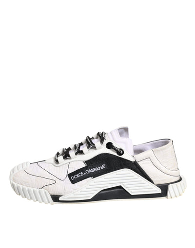 Dolce &amp; Gabbana Witte Zwarte NS1 Lage Sneakers Schoenen