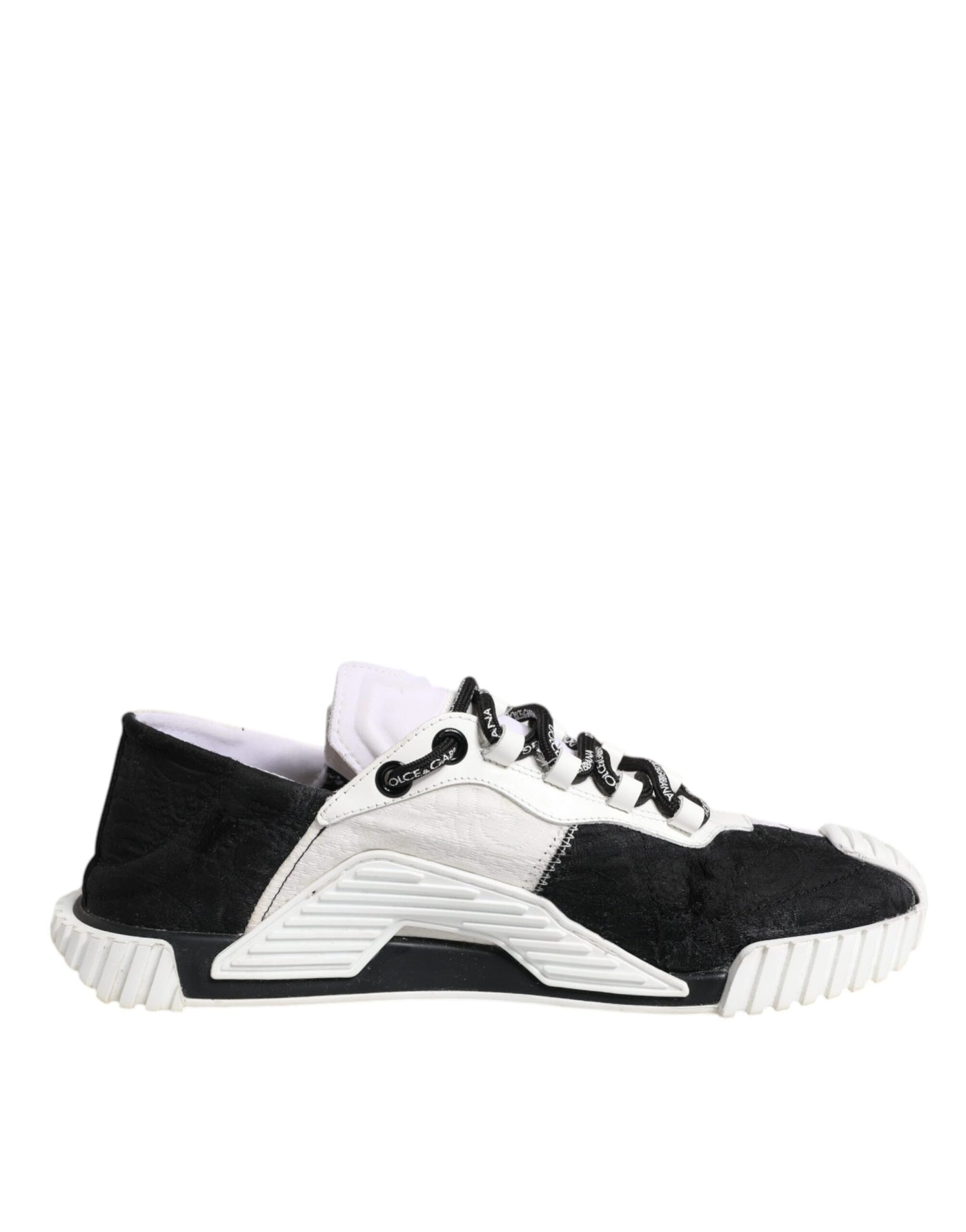 Dolce &amp; Gabbana Witte Zwarte NS1 Lage Sneakers Schoenen