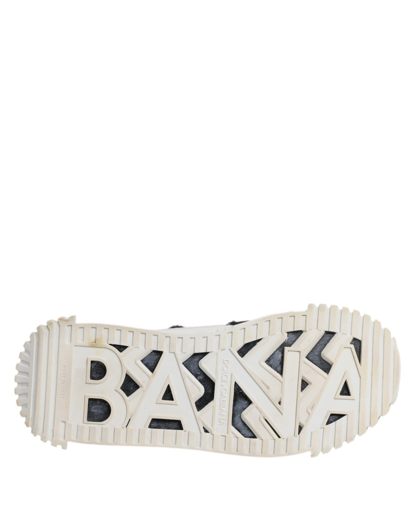 Dolce &amp; Gabbana Witte Zwarte NS1 Lage Sneakers Schoenen
