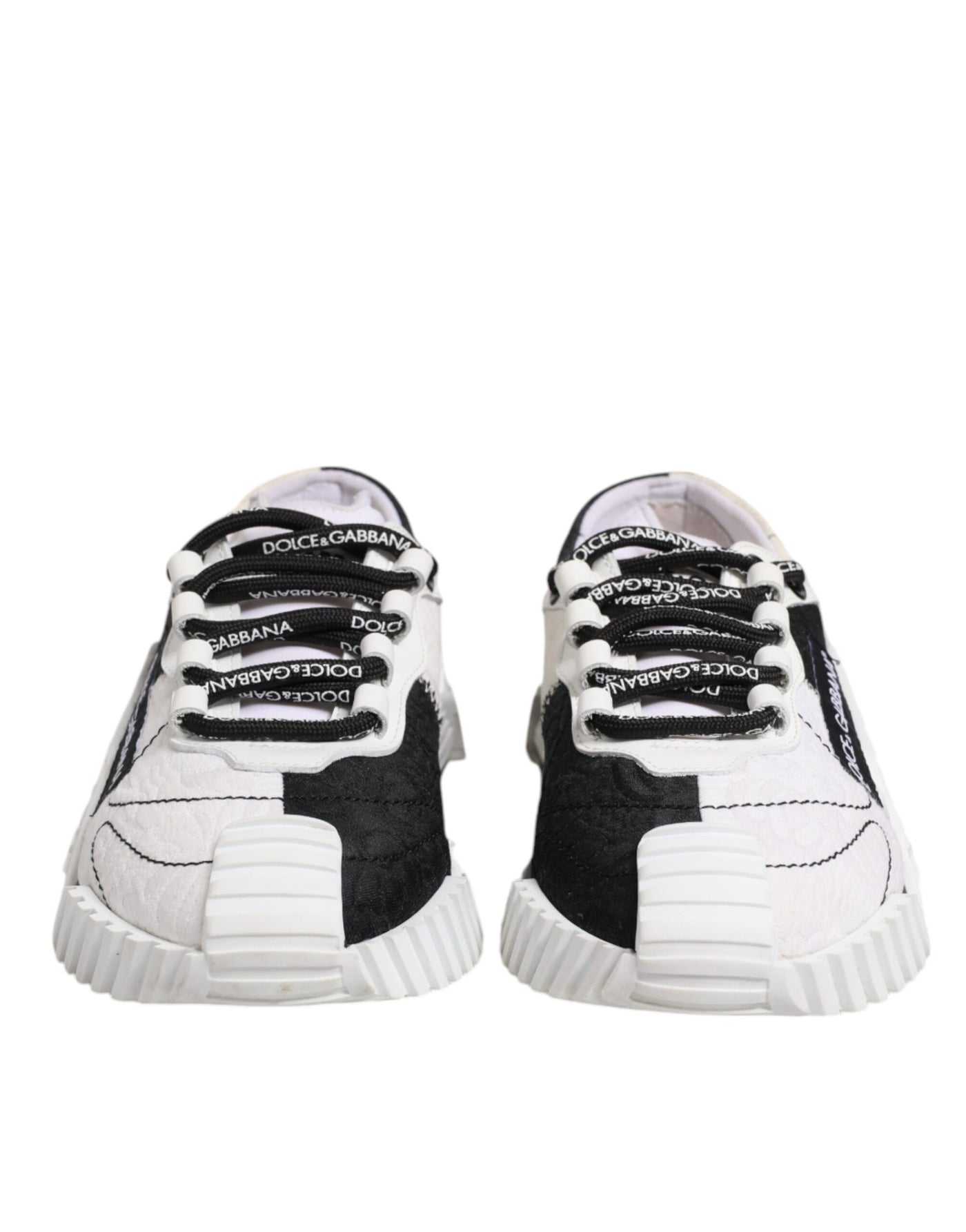 Dolce &amp; Gabbana Witte Zwarte NS1 Lage Sneakers Schoenen