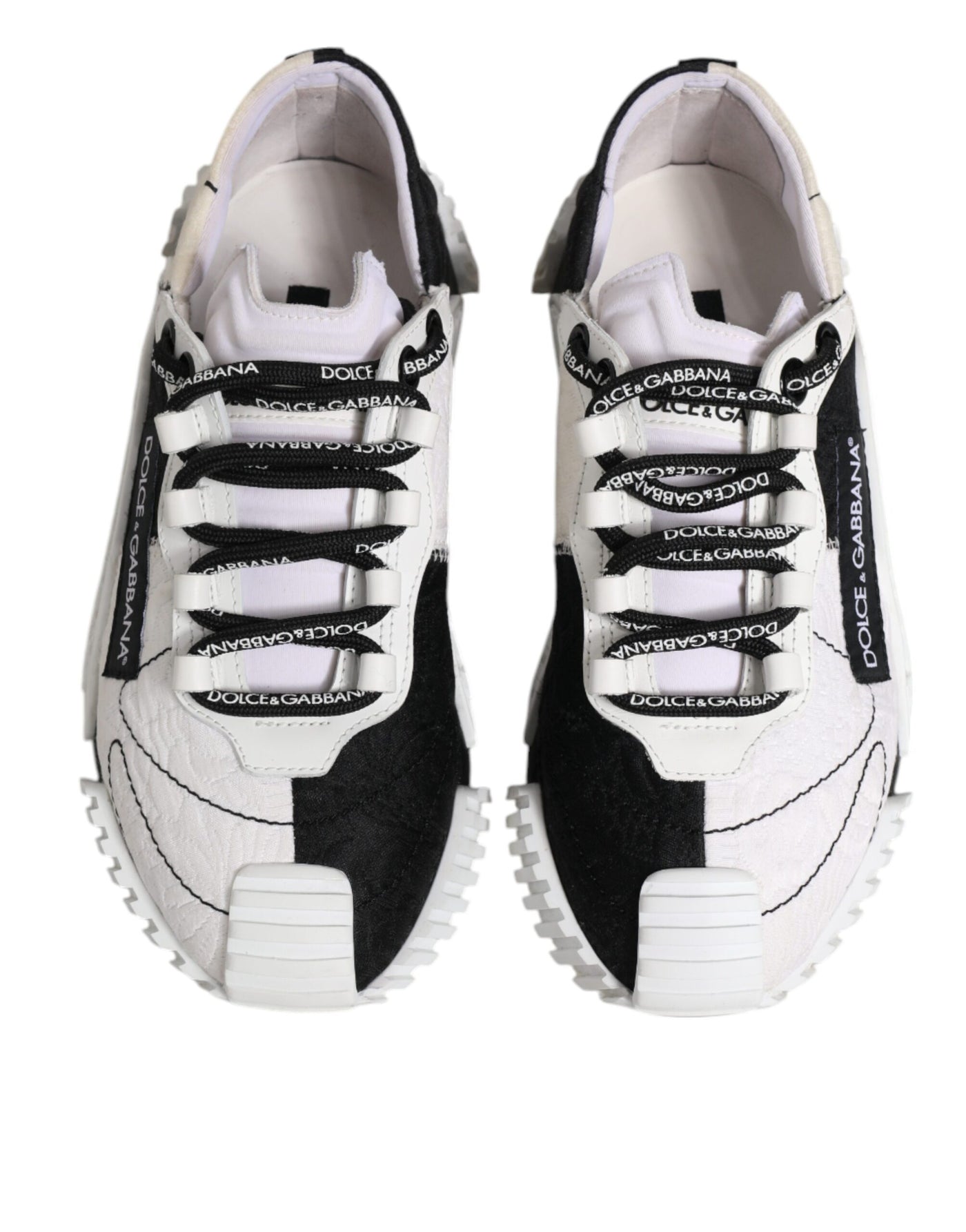 Dolce &amp; Gabbana Witte Zwarte NS1 Lage Sneakers Schoenen
