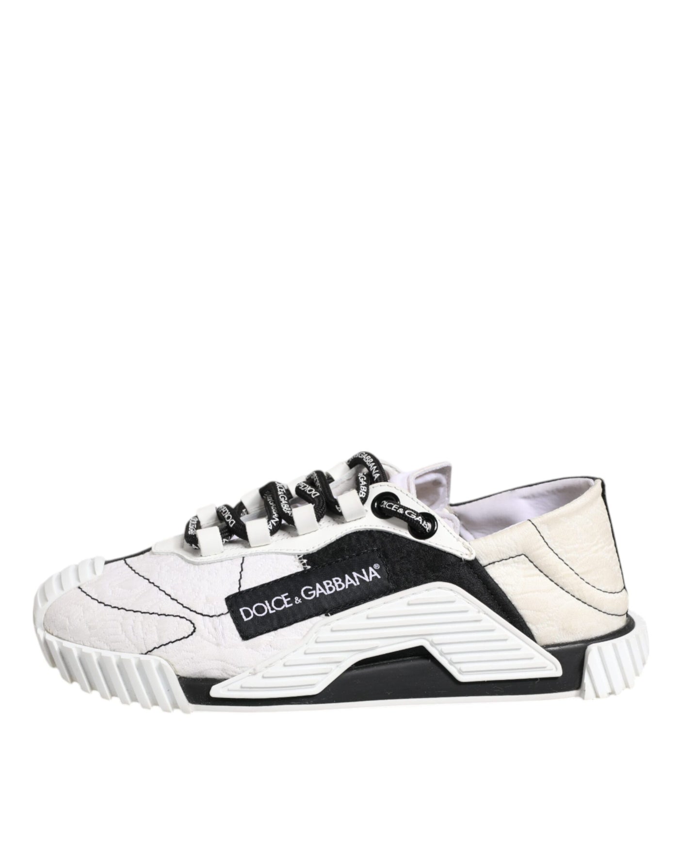 Dolce &amp; Gabbana Witte Zwarte NS1 Lage Sneakers Schoenen