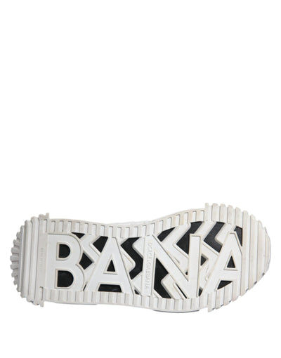 Dolce &amp; Gabbana Witte Zwarte NS1 Lage Sneakers Schoenen