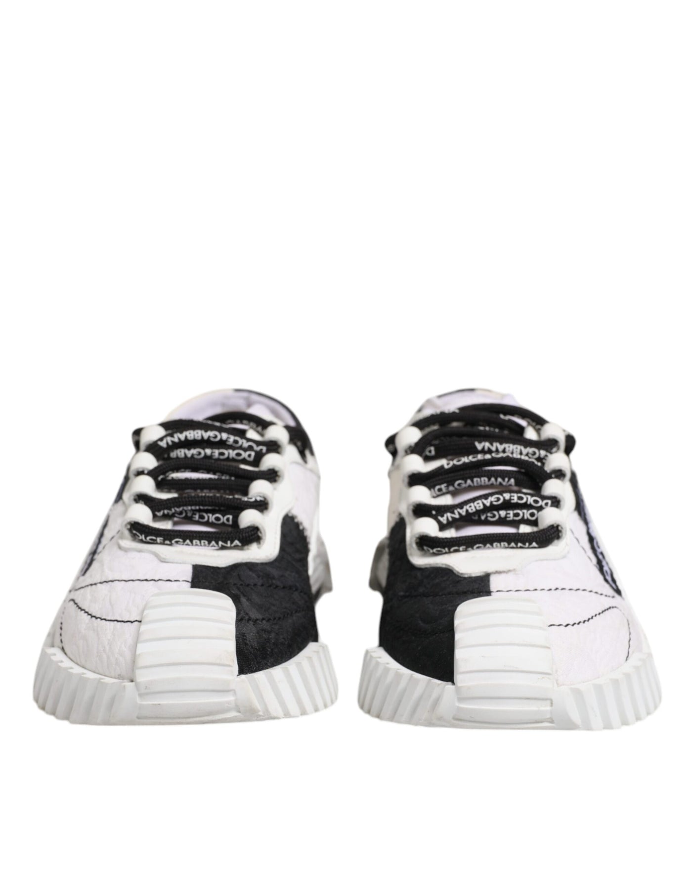 Dolce &amp; Gabbana Witte Zwarte NS1 Lage Sneakers Schoenen