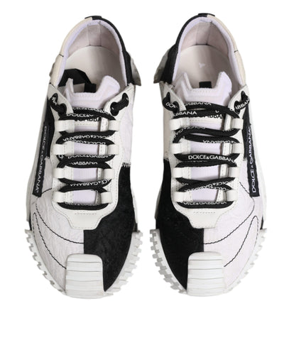 Dolce &amp; Gabbana Witte Zwarte NS1 Lage Sneakers Schoenen